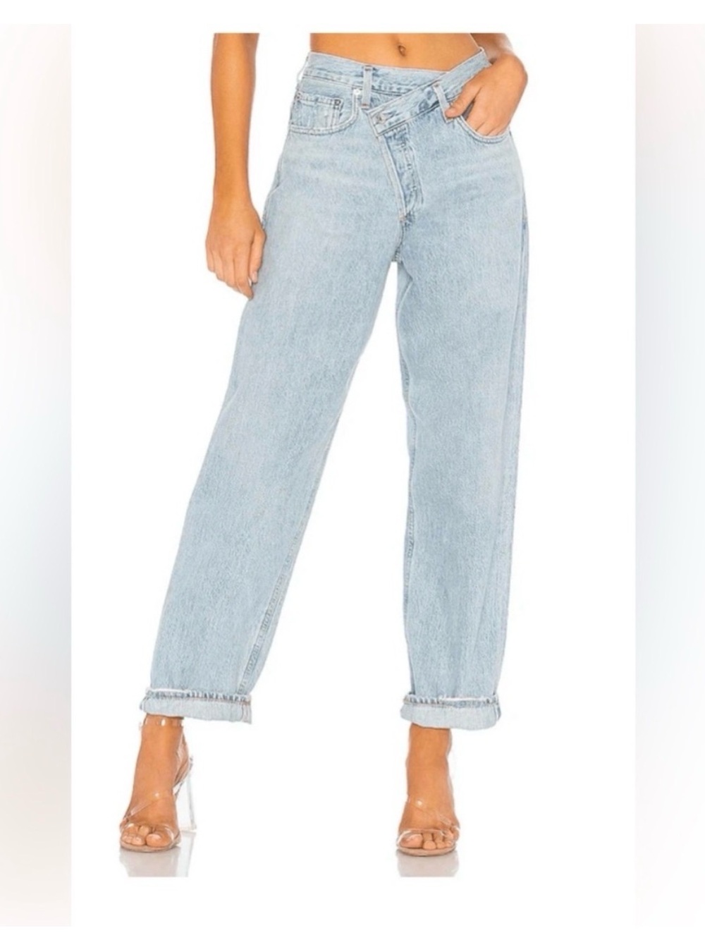 AGOLDE CRISS CROSS JEANS A097-983LIGH WASH JEANS SIZE 28